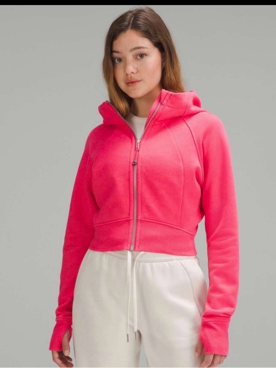 lululemon athletica Tops - lululemon athletica scuba full zip Cropped lip gloss pink Hoodie